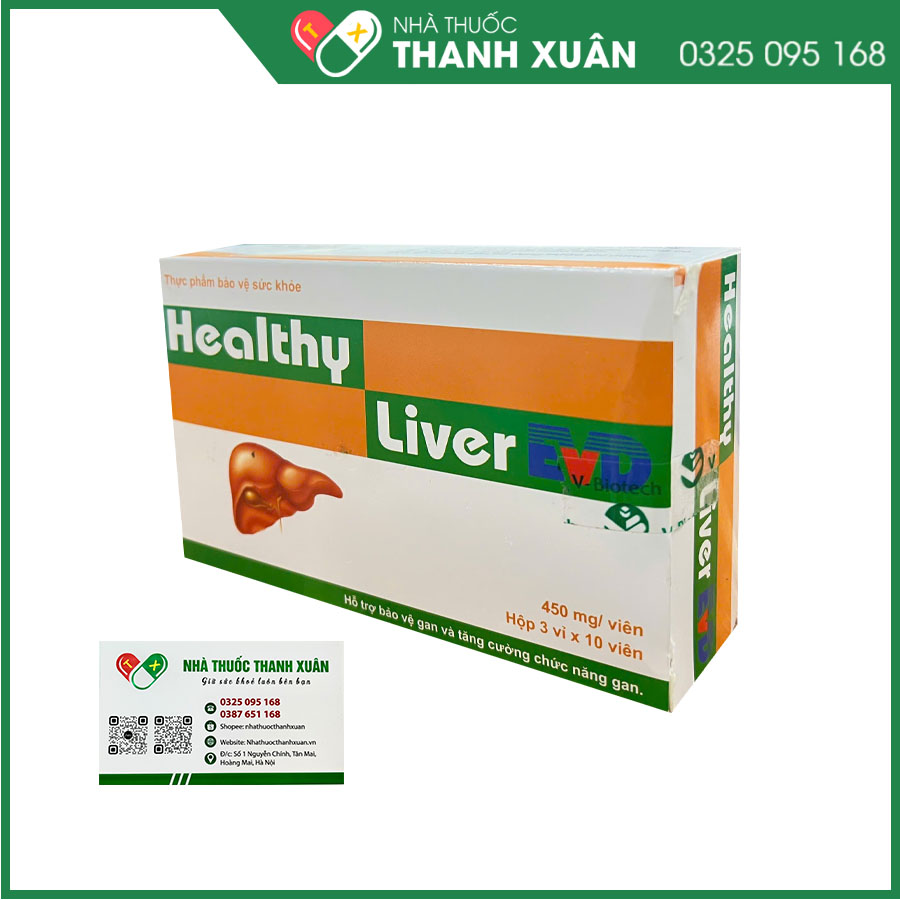 Viên uống Healthy Liver EVD giúp hỗ trợ thanh nhiệt, giải độc bảo vệ gan, hạn chế tác hại của bia rượu đến gan